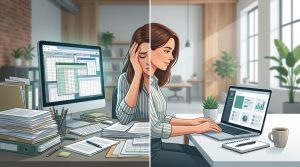 Comparison chart of manual work cost vs automation