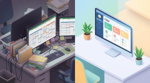 Business manager analyzing losses from manual processes