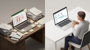 Interaction scheme of people and systems in an automated business