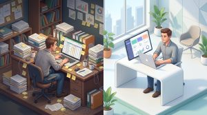 Business owner struggling with chaos in documents and processes